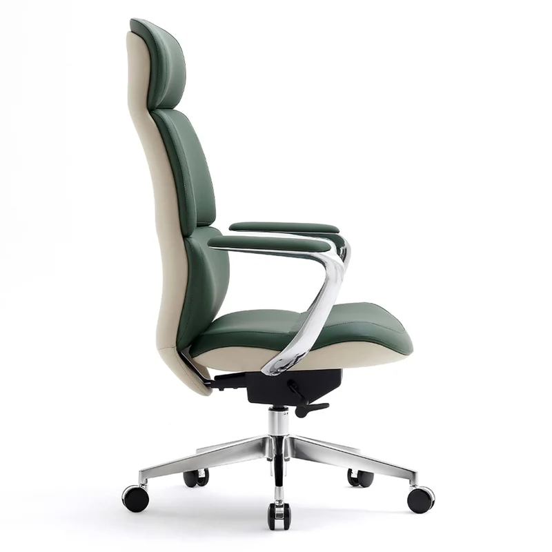Omidi-Nolan Leather Chair with Classic Design