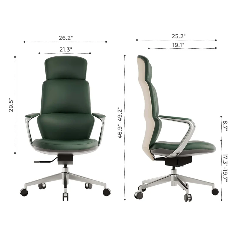 Omidi-Nolan Leather Chair with Classic Design