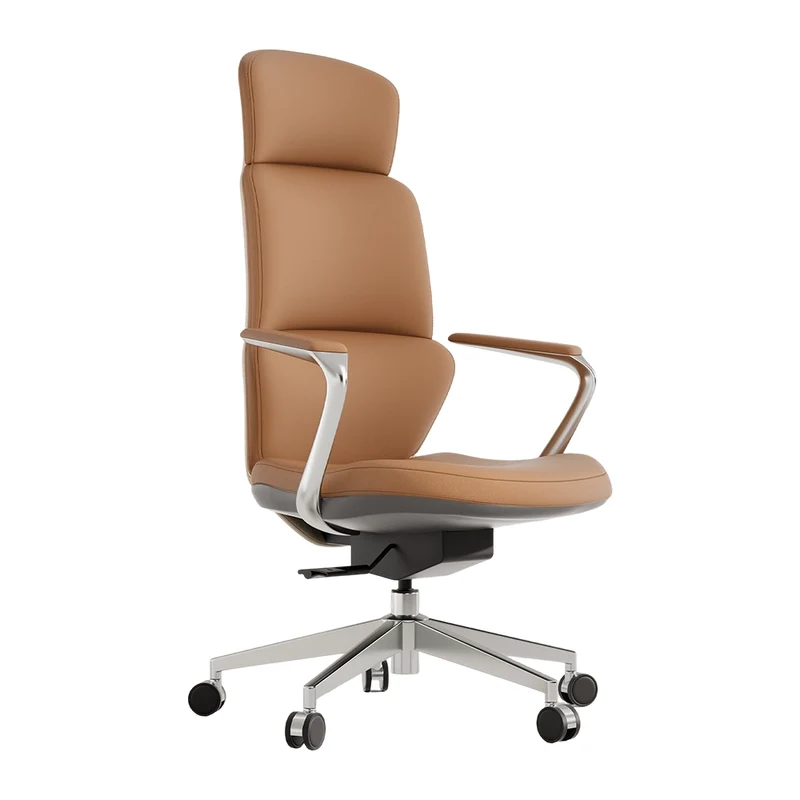 Omidi-Nolan Leather Chair with Classic Design