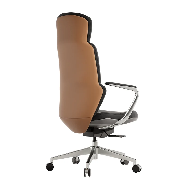 Omidi-Nolan Leather Chair with Classic Design
