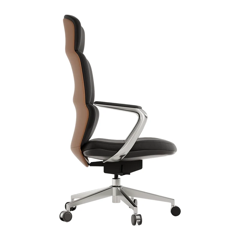 Omidi-Nolan Leather Chair with Classic Design