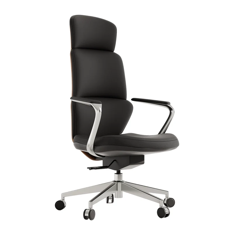 Omidi-Nolan Leather Chair with Classic Design