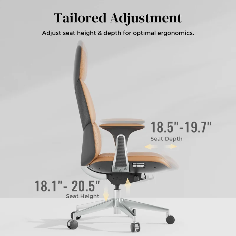 Omidi-Nolan Leather Chair with Classic Design