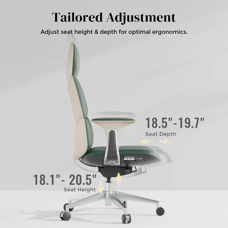 Omidi-Nolan Leather Chair with Classic Design