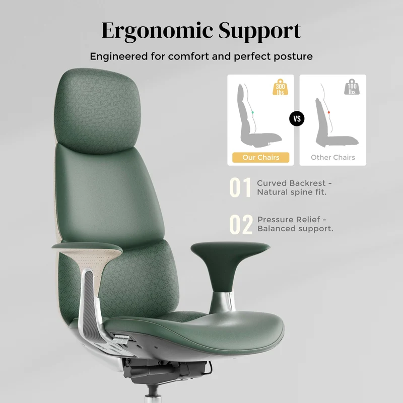 Omidi-Nolan Leather Chair with Classic Design