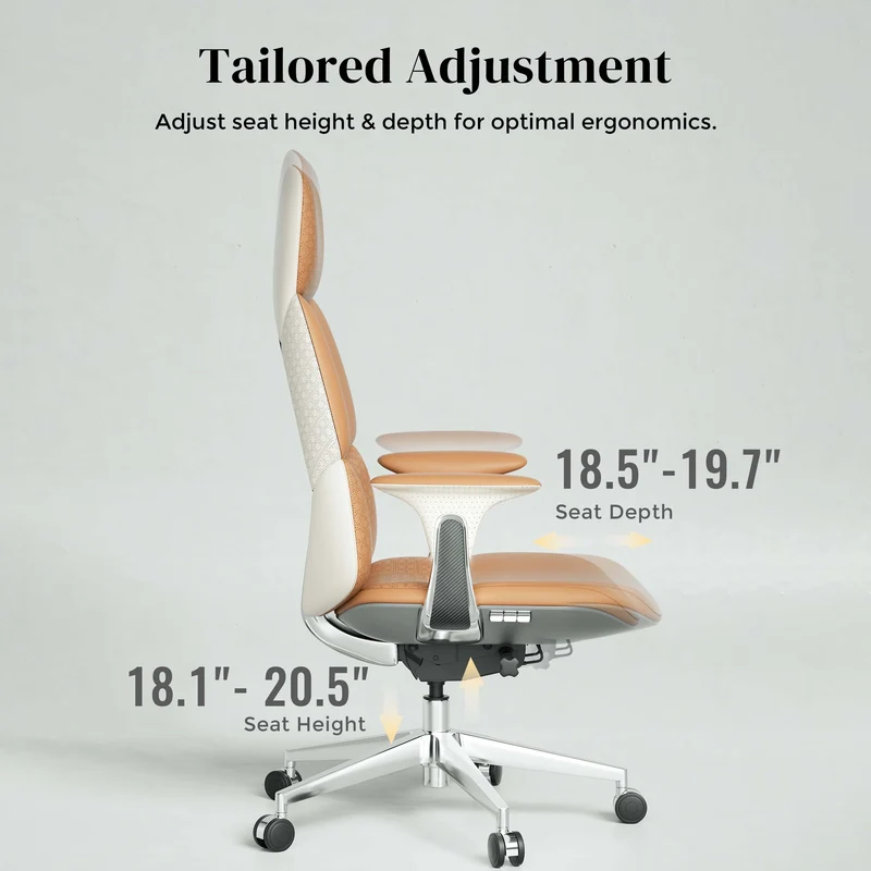 Omidi-Nolan Leather Chair with Classic Design