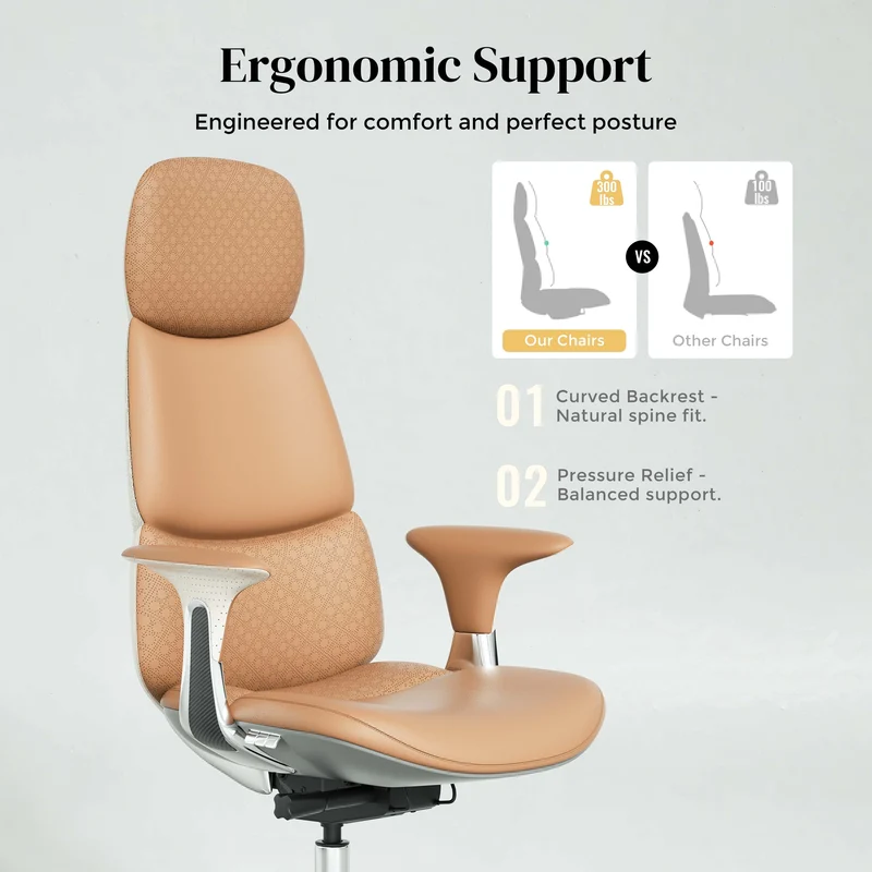 Omidi-Nolan Leather Chair with Classic Design