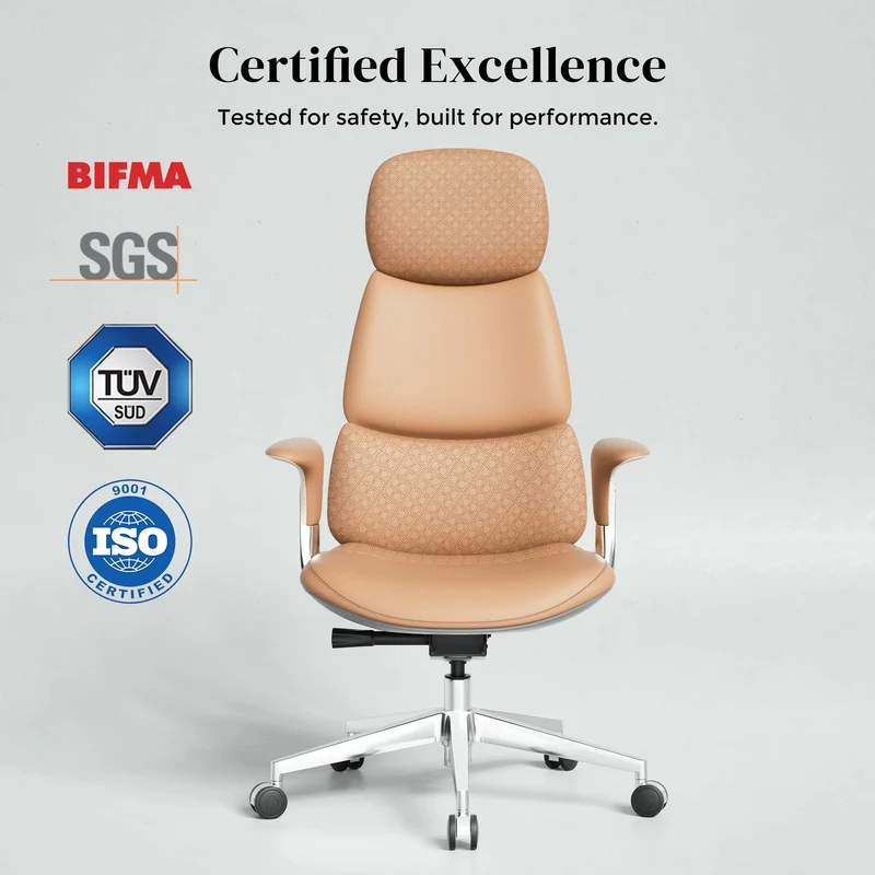 Omidi-Nolan Leather Chair with Classic Design