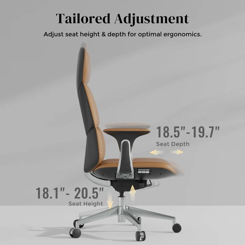 Omidi-Nolan Leather Chair with Classic Design