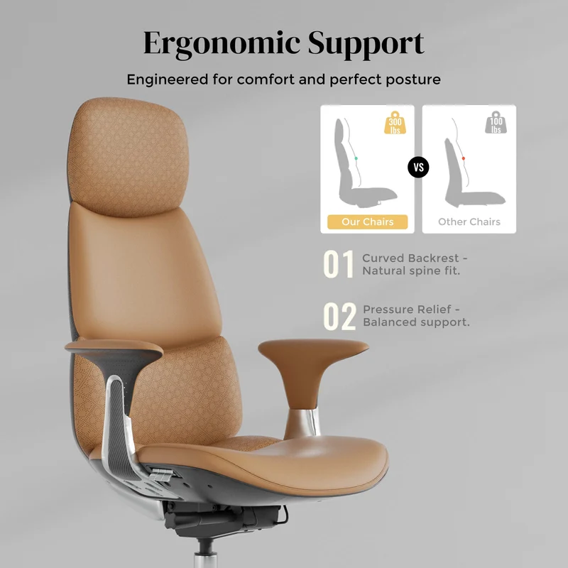 Omidi-Nolan Leather Chair with Classic Design