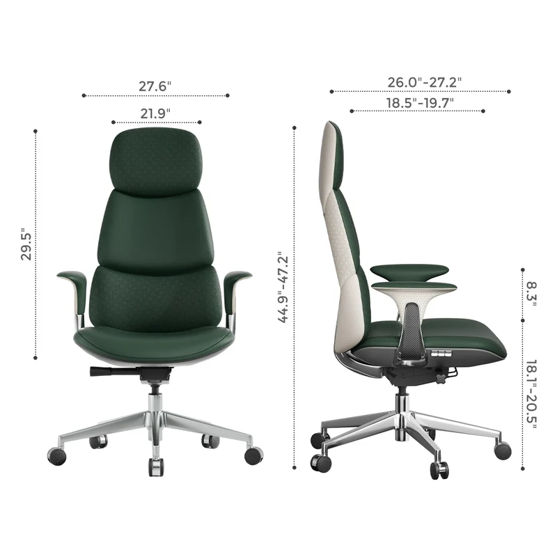 Omidi-Nolan Leather Chair with Classic Design