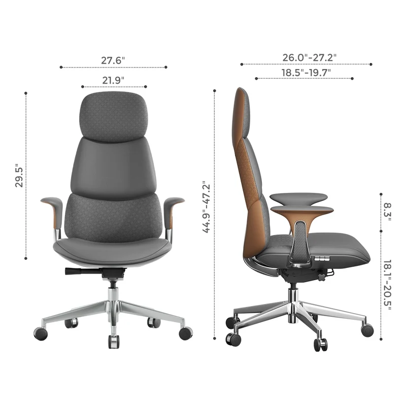 Omidi-Nolan Leather Chair with Classic Design