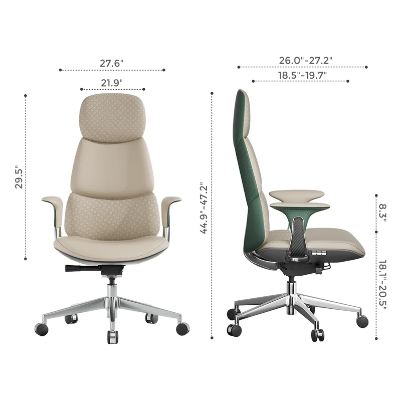 Omidi-Nolan Leather Chair with Classic Design