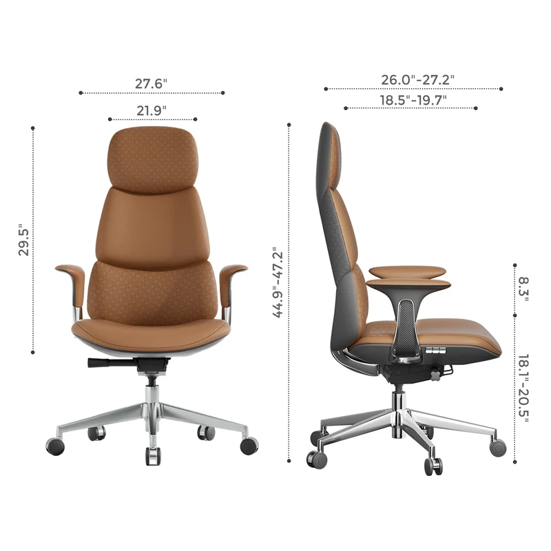 Omidi-Nolan Leather Chair with Classic Design