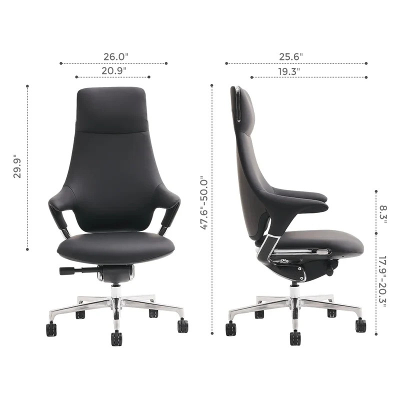 Omidi-Nigel Premium Leather Chair with Soft Seating Feel