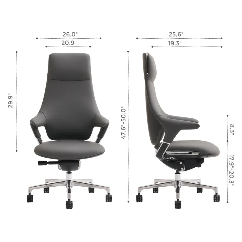 Omidi-Nigel Premium Leather Chair with Soft Seating Feel