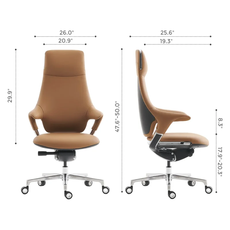 Omidi-Nigel Premium Leather Chair with Soft Seating Feel