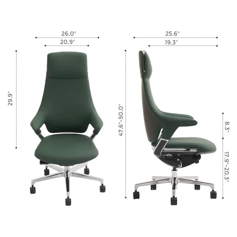 Omidi-Nigel Premium Leather Chair with Soft Seating Feel