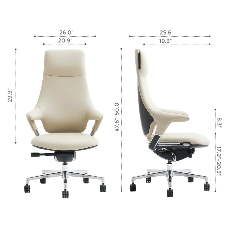 Omidi-Nigel Premium Leather Chair with Soft Seating Feel