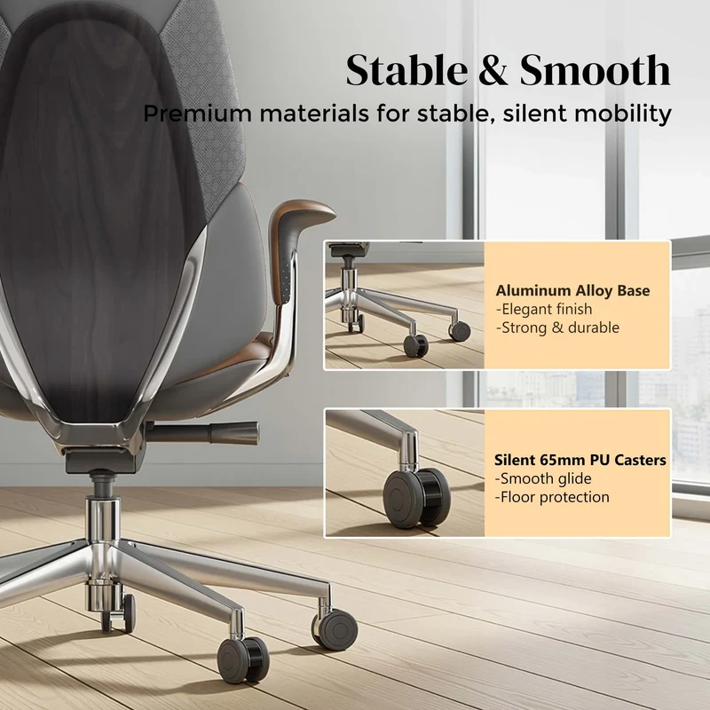 Omidi-Nyla Leather Chair with Easy Adjustment