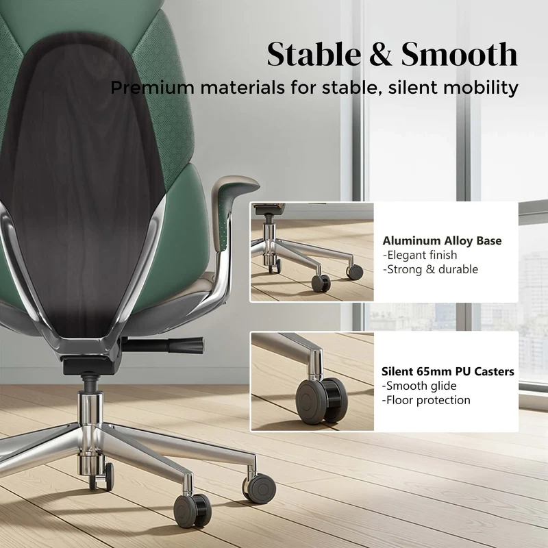 Omidi-Nyla Leather Chair with Easy Adjustment