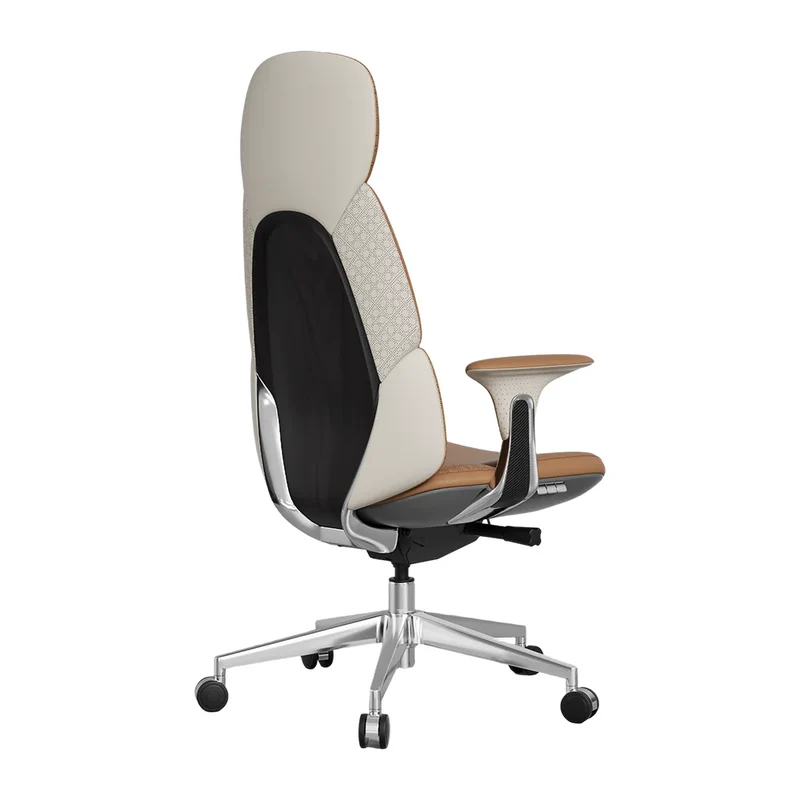 Omidi-Nyla Leather Chair with Easy Adjustment