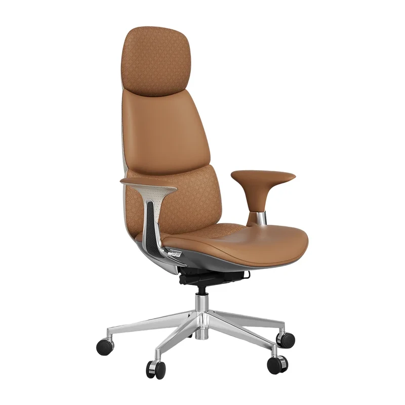 Omidi-Nyla Leather Chair with Easy Adjustment