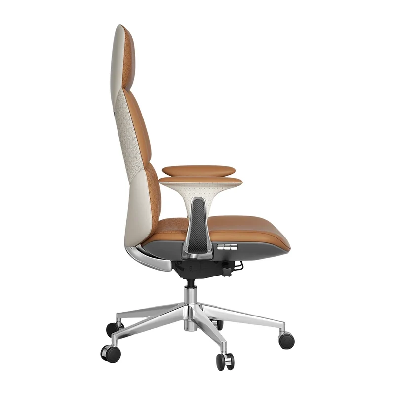 Omidi-Nyla Leather Chair with Easy Adjustment
