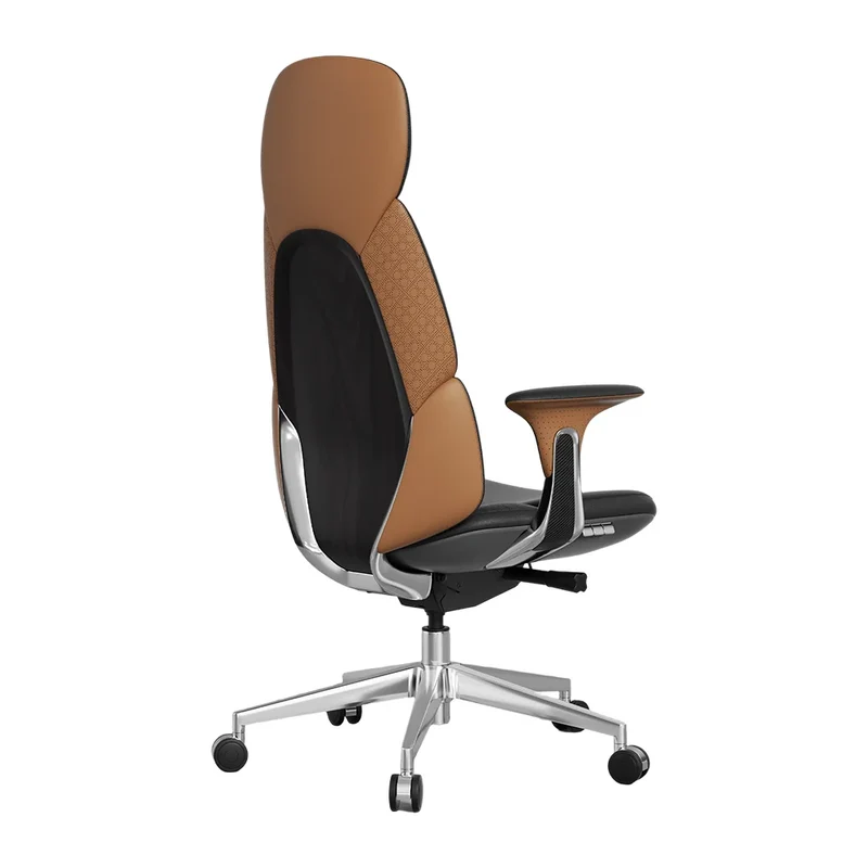 Omidi-Nyla Leather Chair with Easy Adjustment