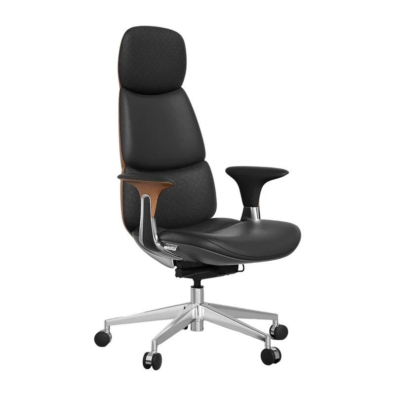 Omidi-Nyla Leather Chair with Easy Adjustment
