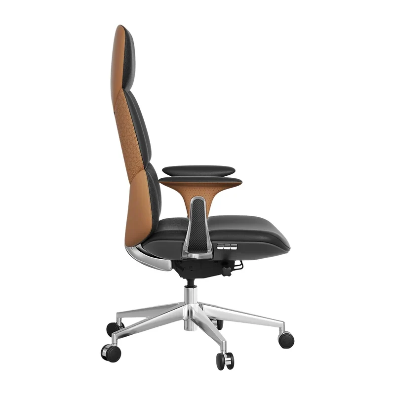 Omidi-Nyla Leather Chair with Easy Adjustment