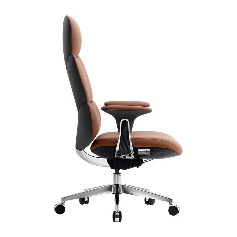 Omidi-Nyla Leather Chair with Easy Adjustment