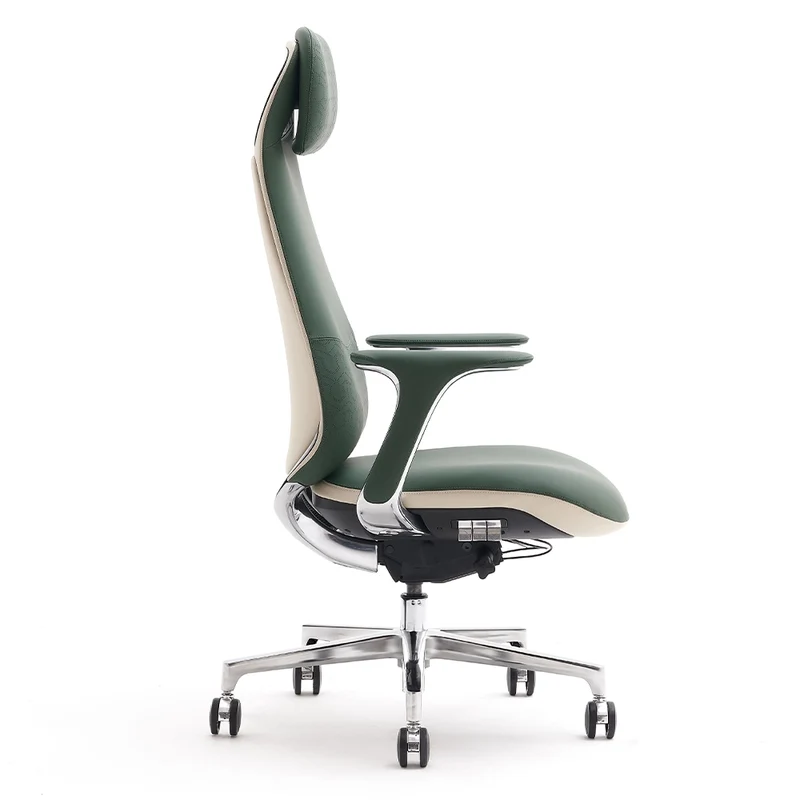 Omidi-Nyla Leather Chair with Easy Adjustment