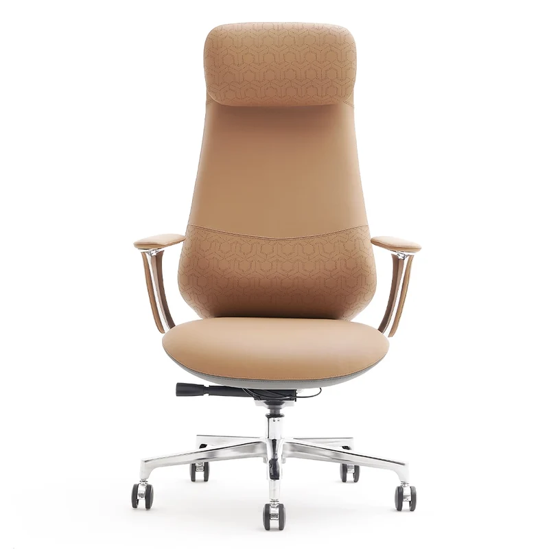 Omidi-Nyla Leather Chair with Easy Adjustment