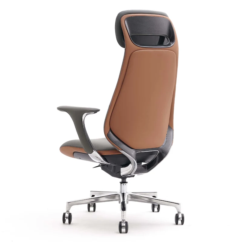Omidi-Nyla Leather Chair with Easy Adjustment