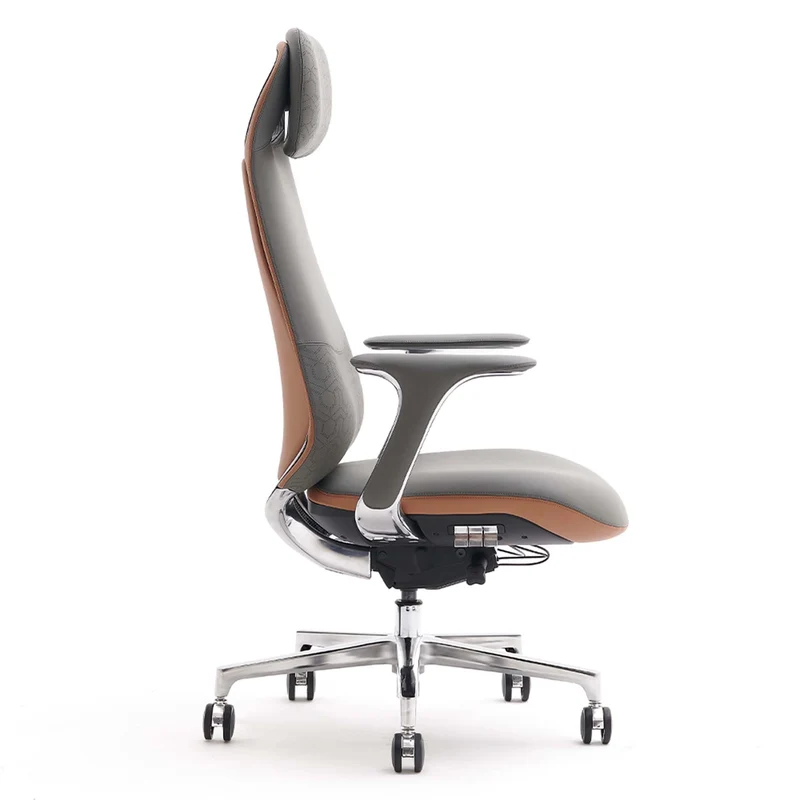 Omidi-Nyla Leather Chair with Easy Adjustment