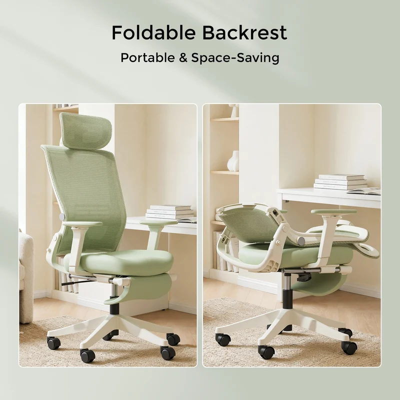 Welax S4 – Ergonomic Office Chair with Foldable Backrest