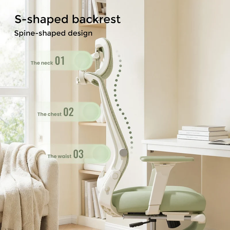 Welax S4 – Ergonomic Office Chair with Foldable Backrest