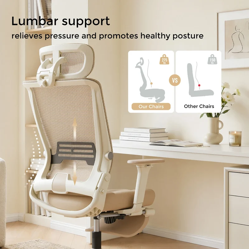 Welax S4 – Ergonomic Office Chair with Foldable Backrest