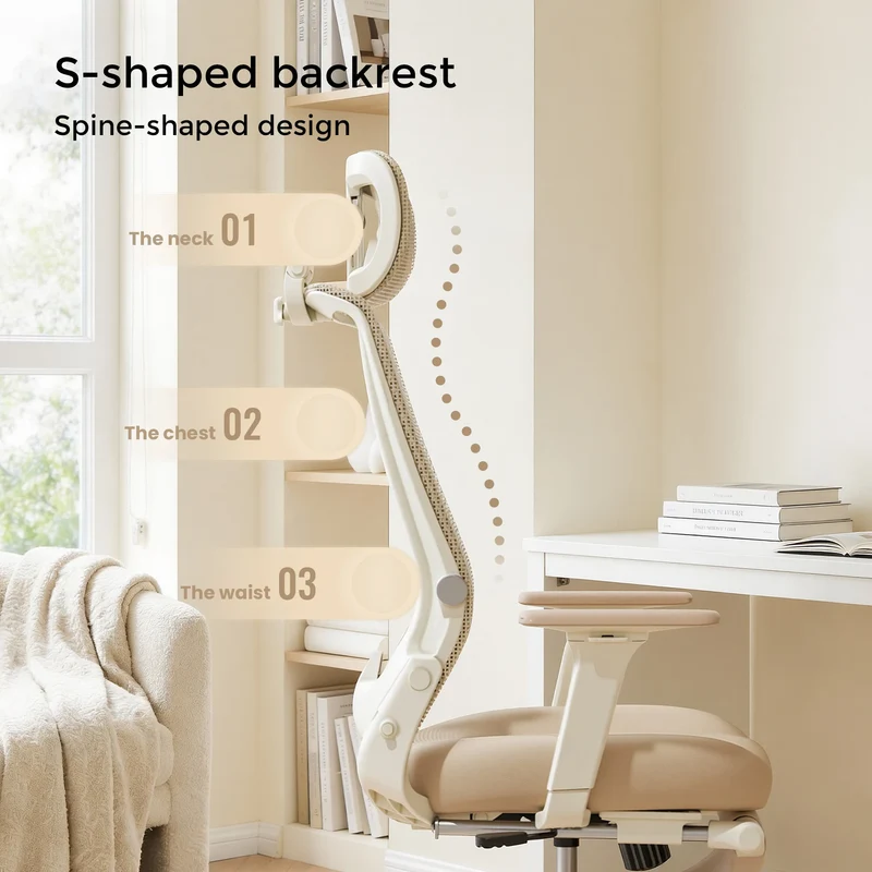 Welax S4 – Ergonomic Office Chair with Foldable Backrest