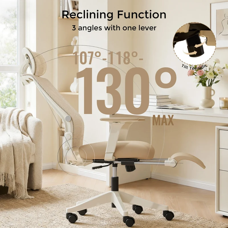 Welax S4 – Ergonomic Office Chair with Foldable Backrest