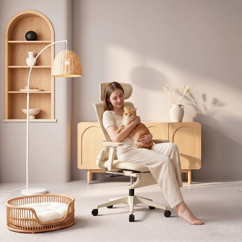 Welax S4 – Ergonomic Office Chair with Foldable Backrest