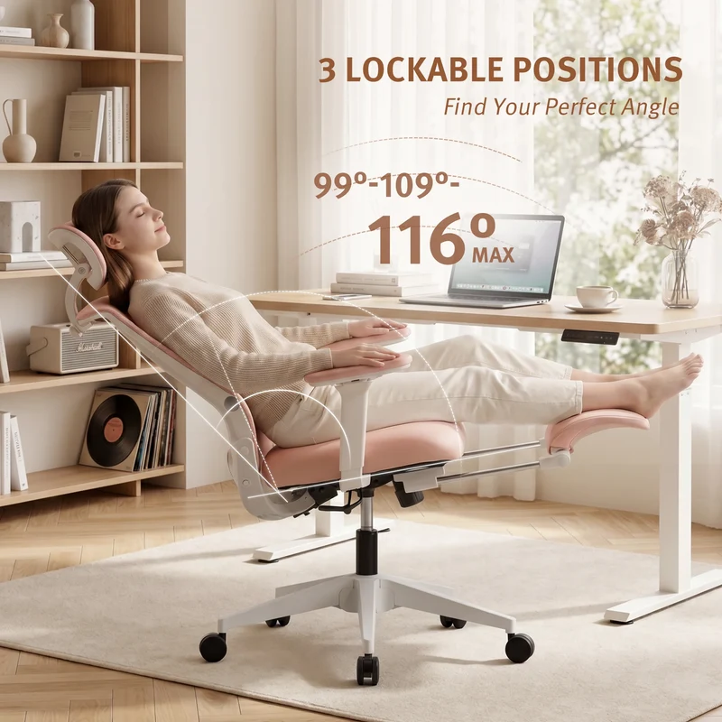 Welax S4 – Ergonomic Office Chair with Foldable Backrest