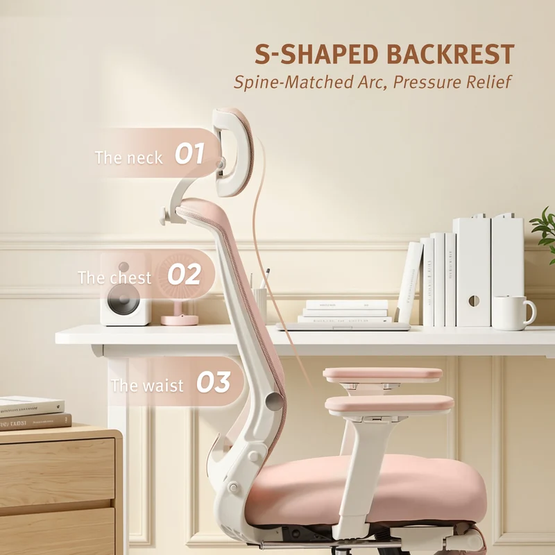 Welax S4 – Ergonomic Office Chair with Foldable Backrest