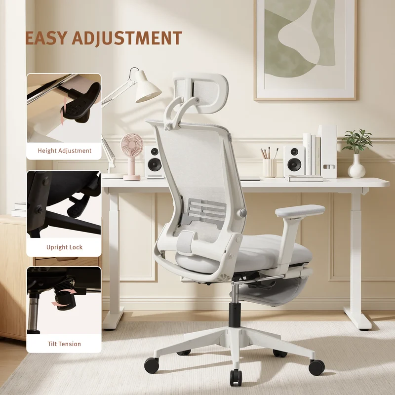 Welax S4 – Ergonomic Office Chair with Foldable Backrest