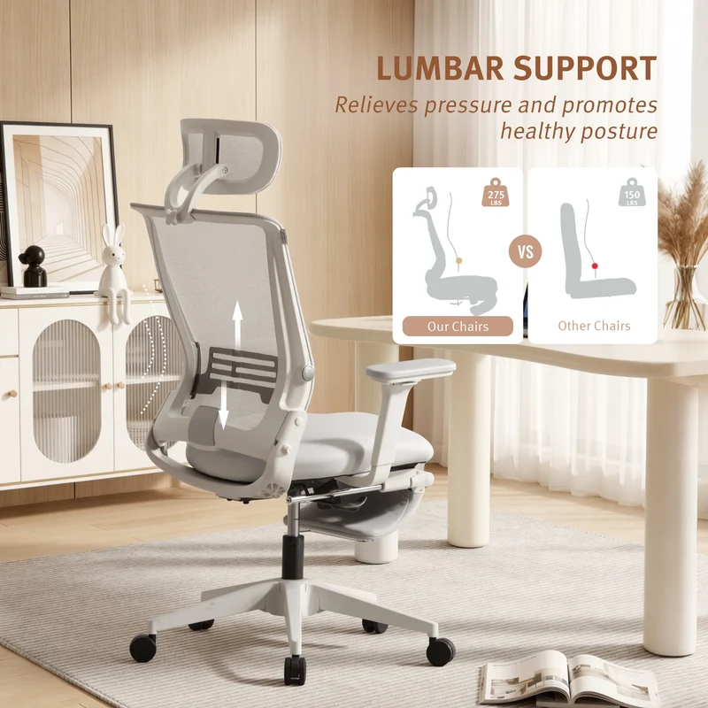 Welax S4 – Ergonomic Office Chair with Foldable Backrest