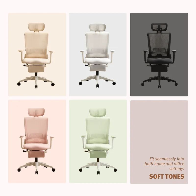 Welax S4 – Ergonomic Office Chair with Foldable Backrest