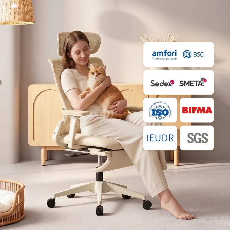 Welax S4 – Ergonomic Office Chair with Foldable Backrest