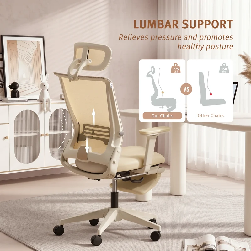 Welax S4 – Ergonomic Office Chair with Foldable Backrest