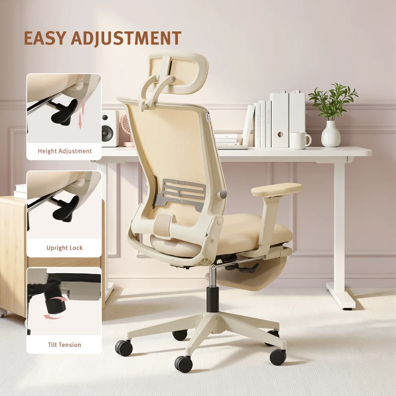 Welax S4 – Ergonomic Office Chair with Foldable Backrest